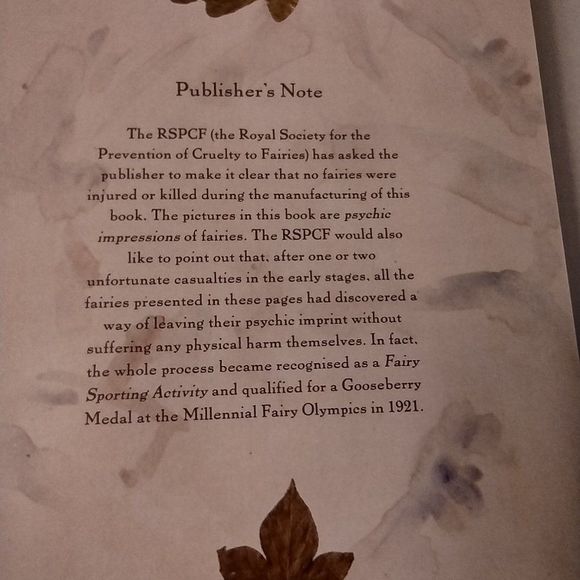 Lady Cottington's Pressed Fairy Journal Hardcover Book Raincoast Books 1998 - Picture 6 of 10